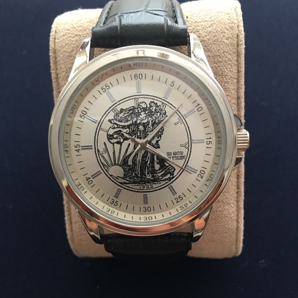 Silver and Black Wrist Watch